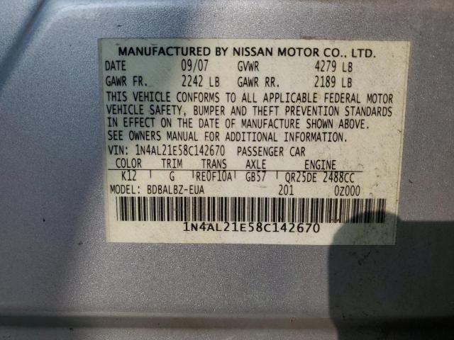 Photo 11 VIN: 1N4AL21E58C142670 - NISSAN ALTIMA 