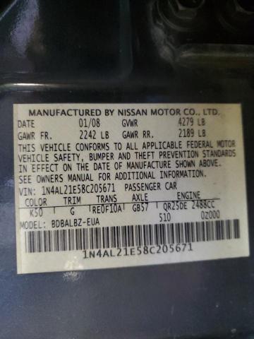 Photo 11 VIN: 1N4AL21E58C205671 - NISSAN ALTIMA 2.5 