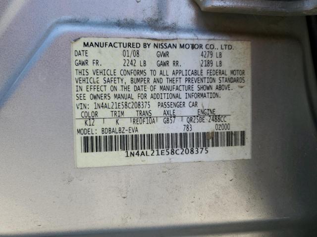 Photo 11 VIN: 1N4AL21E58C208375 - NISSAN ALTIMA 