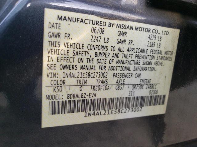 Photo 11 VIN: 1N4AL21E58C273002 - NISSAN ALTIMA 