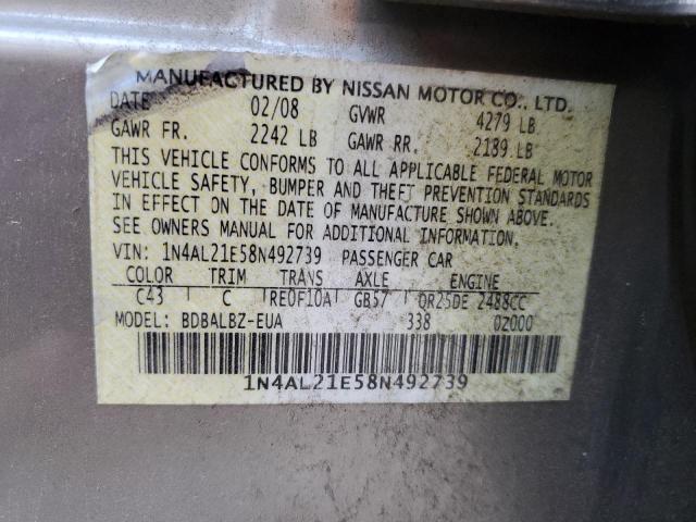 Photo 11 VIN: 1N4AL21E58N492739 - NISSAN ALTIMA 