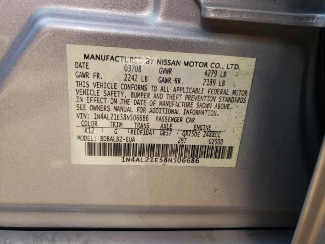 Photo 11 VIN: 1N4AL21E58N506686 - NISSAN ALTIMA 