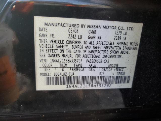 Photo 12 VIN: 1N4AL21E58N535797 - NISSAN ALTIMA 2.5 