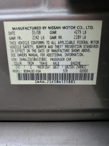 Photo 11 VIN: 1N4AL21E58N535881 - NISSAN ALTIMA 