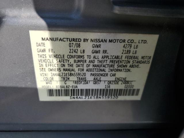 Photo 12 VIN: 1N4AL21E58N559520 - NISSAN ALTIMA 