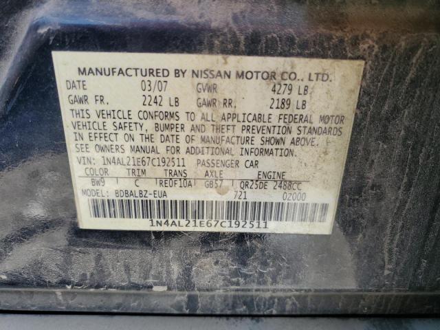 Photo 12 VIN: 1N4AL21E67C192511 - NISSAN ALTIMA 