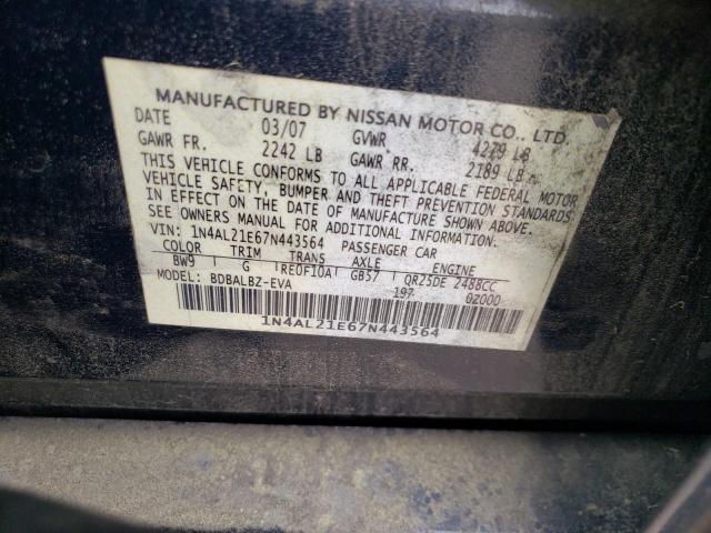 Photo 11 VIN: 1N4AL21E67N443564 - NISSAN ALTIMA 