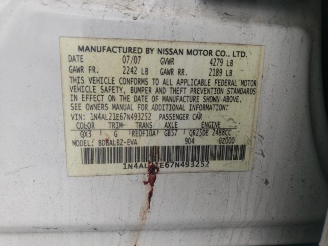 Photo 11 VIN: 1N4AL21E67N493252 - NISSAN ALTIMA 