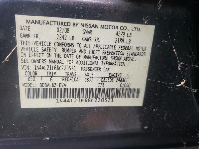 Photo 9 VIN: 1N4AL21E68C220521 - NISSAN ALTIMA 2.5 