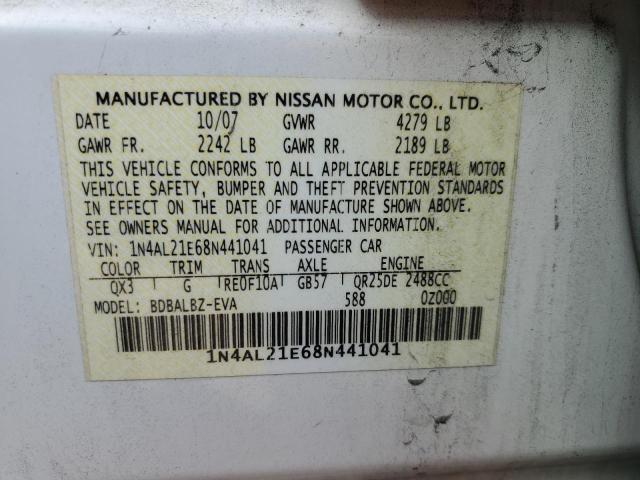 Photo 12 VIN: 1N4AL21E68N441041 - NISSAN ALTIMA 