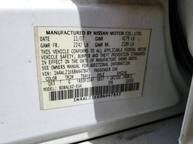 Photo 11 VIN: 1N4AL21E68N447843 - NISSAN ALTIMA 