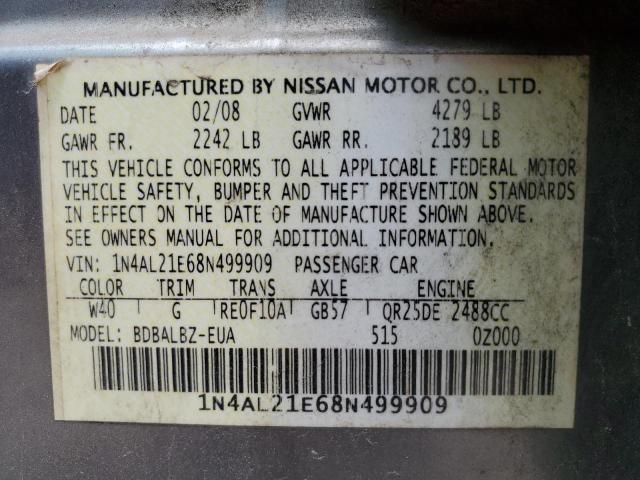 Photo 11 VIN: 1N4AL21E68N499909 - NISSAN ALTIMA 