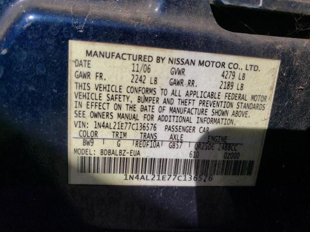 Photo 11 VIN: 1N4AL21E77C136576 - NISSAN ALTIMA 