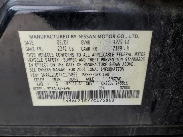 Photo 12 VIN: 1N4AL21E77C175863 - NISSAN ALTIMA 