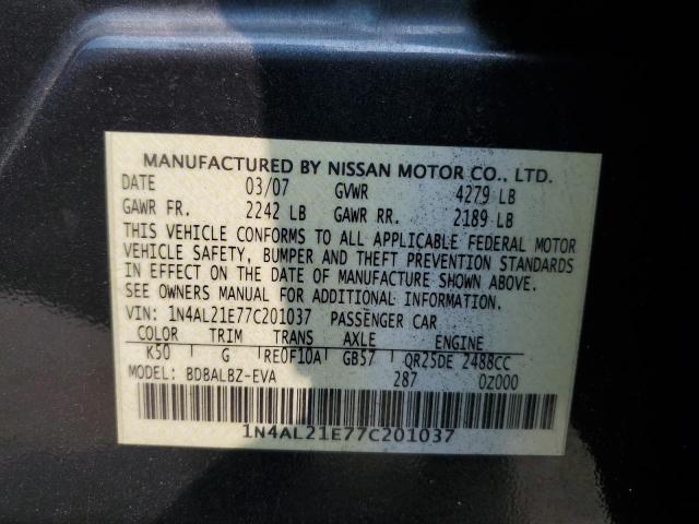 Photo 11 VIN: 1N4AL21E77C201037 - NISSAN ALTIMA 