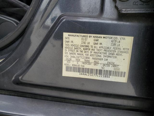 Photo 11 VIN: 1N4AL21E77C223894 - NISSAN ALTIMA 2.5 