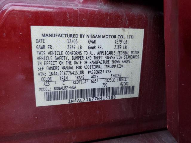 Photo 11 VIN: 1N4AL21E77N415188 - NISSAN ALTIMA 2.5 