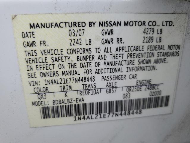 Photo 12 VIN: 1N4AL21E77N448448 - NISSAN ALTIMA 