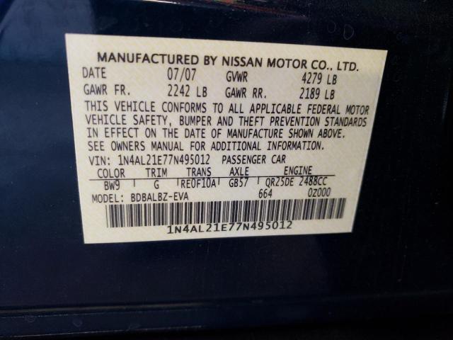 Photo 11 VIN: 1N4AL21E77N495012 - NISSAN ALTIMA 