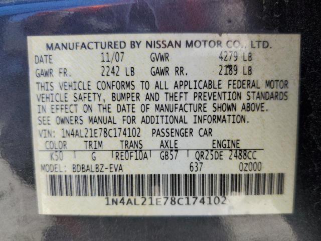 Photo 12 VIN: 1N4AL21E78C174102 - NISSAN ALTIMA 