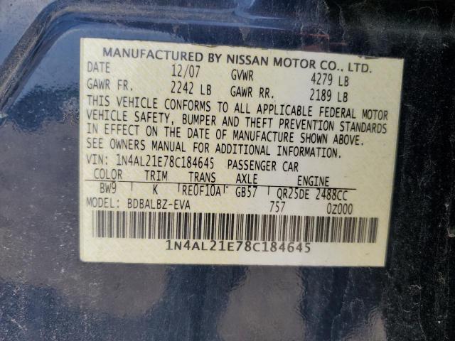 Photo 11 VIN: 1N4AL21E78C184645 - NISSAN ALTIMA 