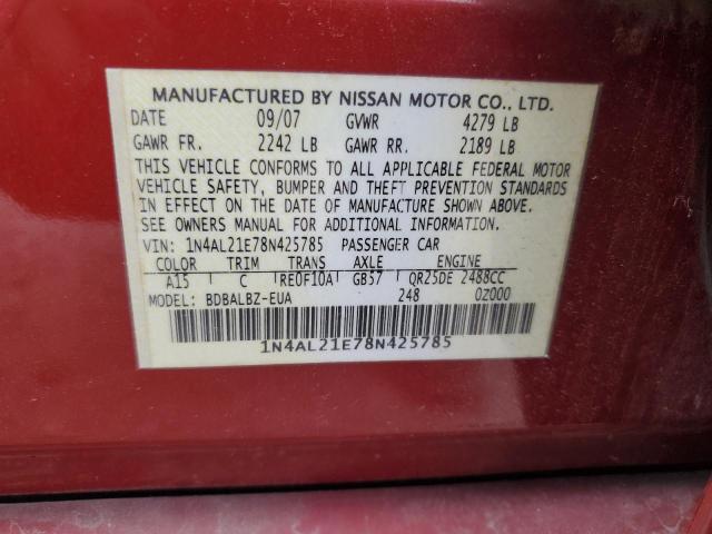 Photo 11 VIN: 1N4AL21E78N425785 - NISSAN ALTIMA 