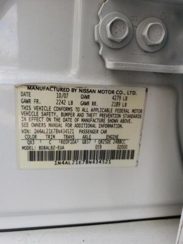 Photo 11 VIN: 1N4AL21E78N434521 - NISSAN ALTIMA 2.5 