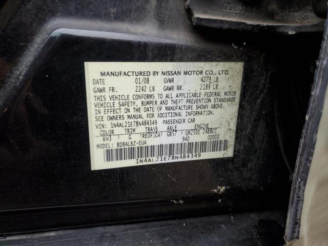 Photo 11 VIN: 1N4AL21E78N484349 - NISSAN ALTIMA 2.5 