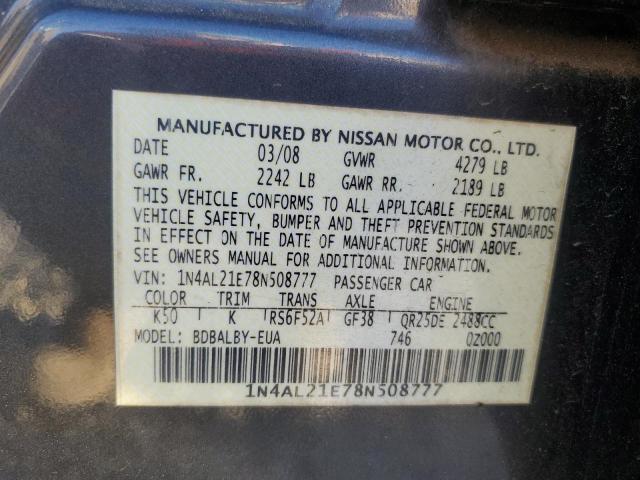 Photo 11 VIN: 1N4AL21E78N508777 - NISSAN ALTIMA 2.5 