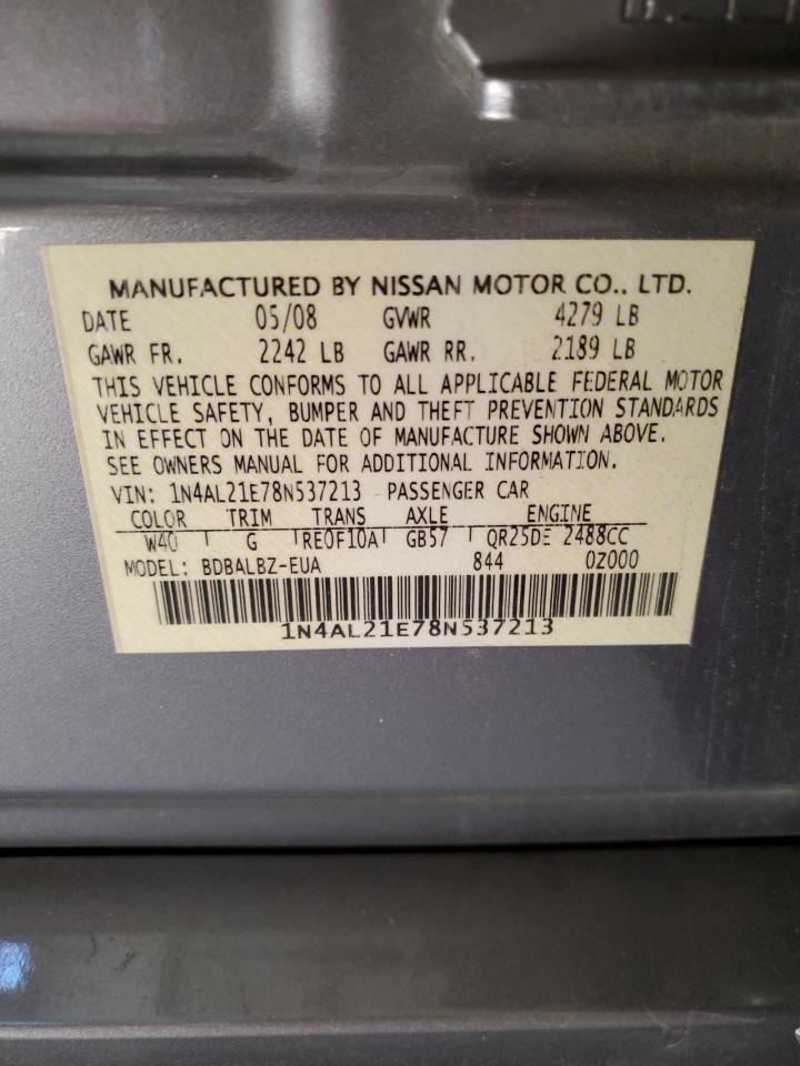 Photo 11 VIN: 1N4AL21E78N537213 - NISSAN ALTIMA 