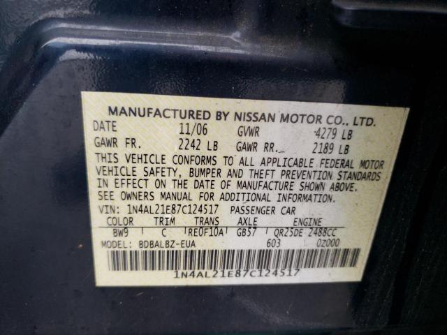 Photo 11 VIN: 1N4AL21E87C124517 - NISSAN ALTIMA 