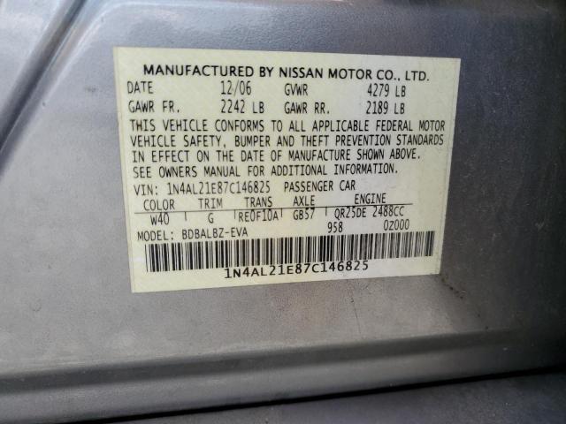 Photo 11 VIN: 1N4AL21E87C146825 - NISSAN ALTIMA 