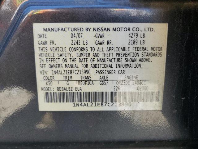 Photo 11 VIN: 1N4AL21E87C213990 - NISSAN ALTIMA 