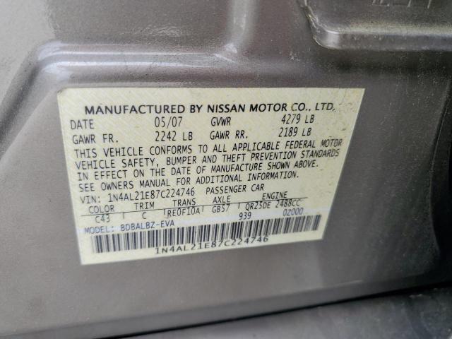 Photo 11 VIN: 1N4AL21E87C224746 - NISSAN ALTIMA 