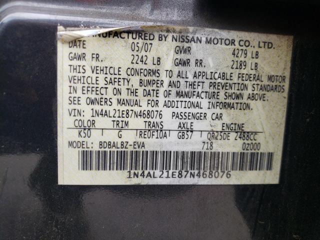 Photo 11 VIN: 1N4AL21E87N468076 - NISSAN ALTIMA 