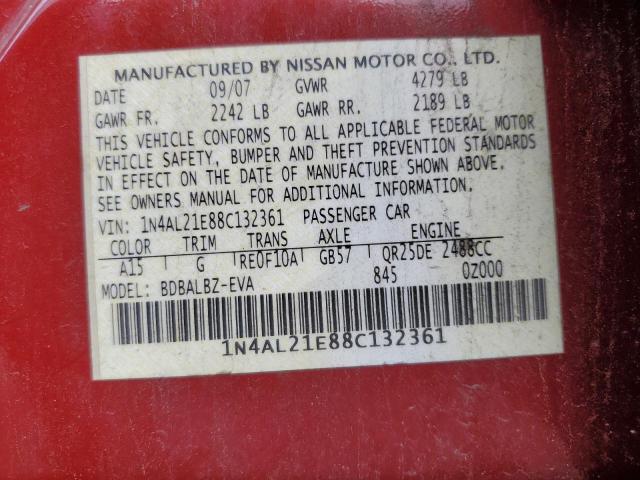 Photo 12 VIN: 1N4AL21E88C132361 - NISSAN ALTIMA 