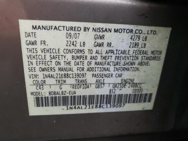 Photo 9 VIN: 1N4AL21E88C139097 - NISSAN ALTIMA 2.5 