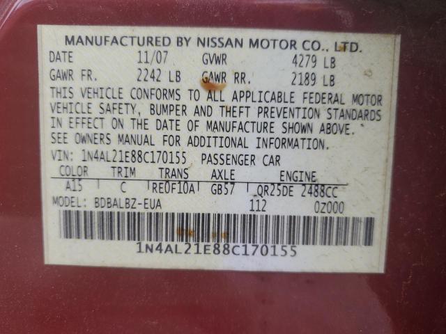 Photo 11 VIN: 1N4AL21E88C170155 - NISSAN ALTIMA 