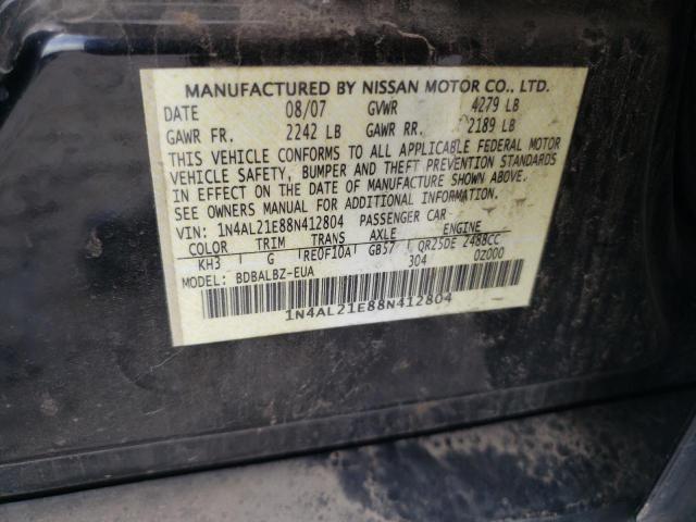 Photo 11 VIN: 1N4AL21E88N412804 - NISSAN ALTIMA 