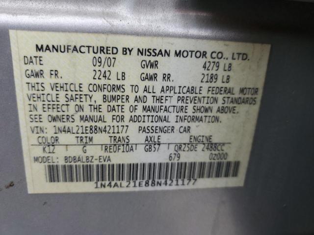 Photo 12 VIN: 1N4AL21E88N421177 - NISSAN ALTIMA 