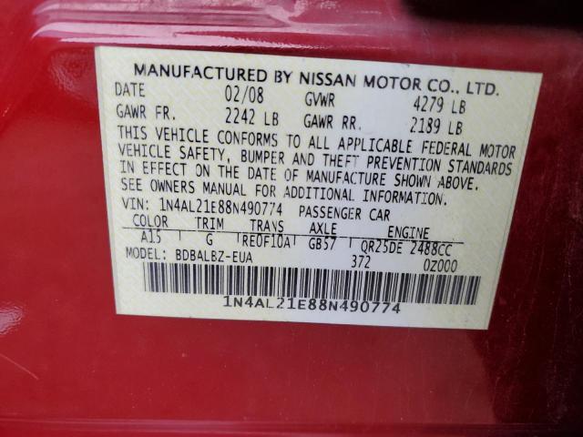 Photo 11 VIN: 1N4AL21E88N490774 - NISSAN ALTIMA 