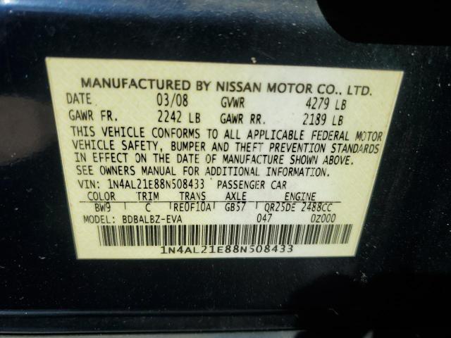 Photo 12 VIN: 1N4AL21E88N508433 - NISSAN ALTIMA 