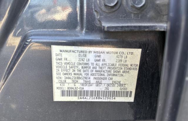 Photo 9 VIN: 1N4AL21E88N529654 - NISSAN ALTIMA 