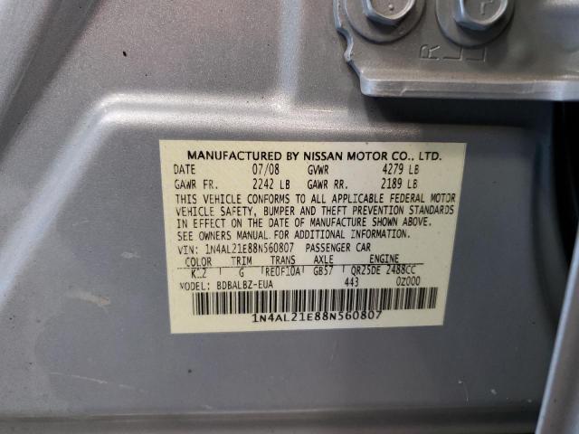 Photo 11 VIN: 1N4AL21E88N560807 - NISSAN ALTIMA 2.5 