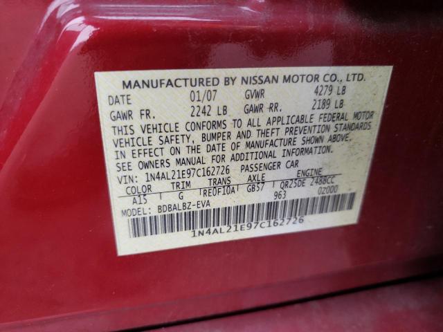 Photo 11 VIN: 1N4AL21E97C162726 - NISSAN ALTIMA 