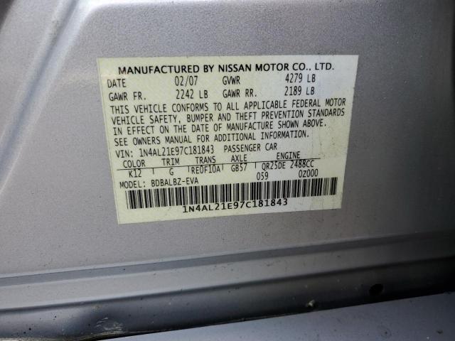 Photo 11 VIN: 1N4AL21E97C181843 - NISSAN ALTIMA 