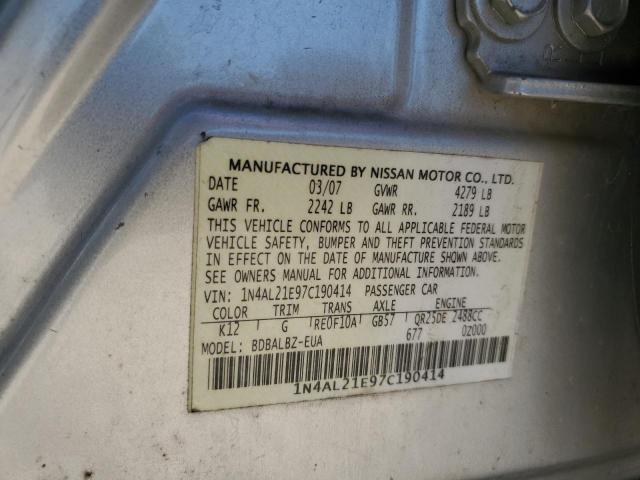 Photo 11 VIN: 1N4AL21E97C190414 - NISSAN ALTIMA 2.5 