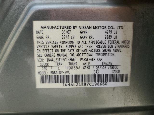 Photo 11 VIN: 1N4AL21E97C198660 - NISSAN ALTIMA 2.5 