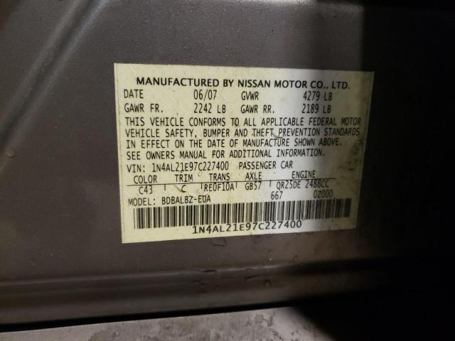 Photo 12 VIN: 1N4AL21E97C227400 - NISSAN ALTIMA 