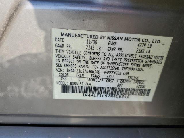 Photo 11 VIN: 1N4AL21E97N406346 - NISSAN ALTIMA 